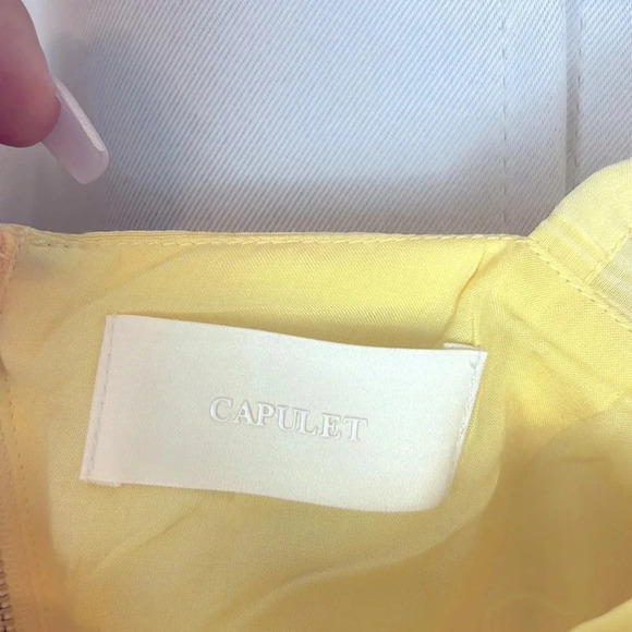 Revolve Capulet Yellow Keyla Crop Top NWT Size L - Picture 4 of 9